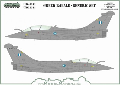 Model Maker Decals D72211 Greek Dassault Rafale - generic set 1/72
