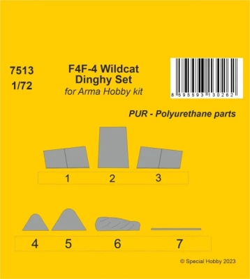 CMK 7513 F4F-4 Wildcat Dinghy Set (ARMA H.) 1/72