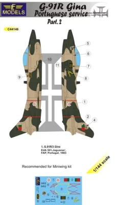 Lf Model C44146 Decals G-91R Gina Portuguese service Pt.II 1/144