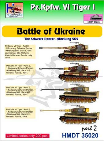 Hm Decals HMDT35020 1/35 Decals Pz.Kpfw.VI Tiger I Battle of Ukraine 2