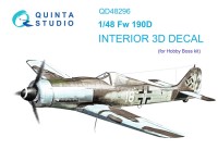 Quinta studio QD48296 FW 190D-9 (HobbyBoss) 3D Декаль интерьера кабины 1/48