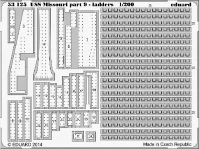 Eduard 53125 USS Missouri part 9 - ladders 1/200