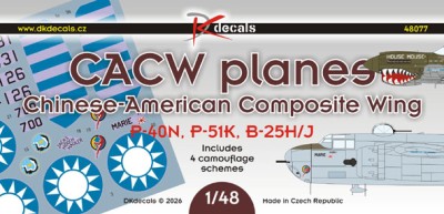 Dk Decals 48077 Chinese-American Composite Wing (4x camo) 1/48