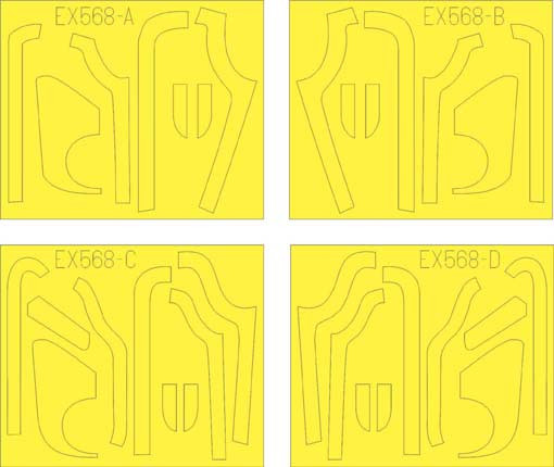 Eduard EX568 B-17G antiglare panels (BO & DL production) 1/48