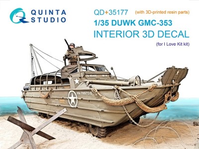 Quinta studio QD+35177 GMC DUKW-353 (I Love Kit) (с 3D-печатными деталями) 1/35