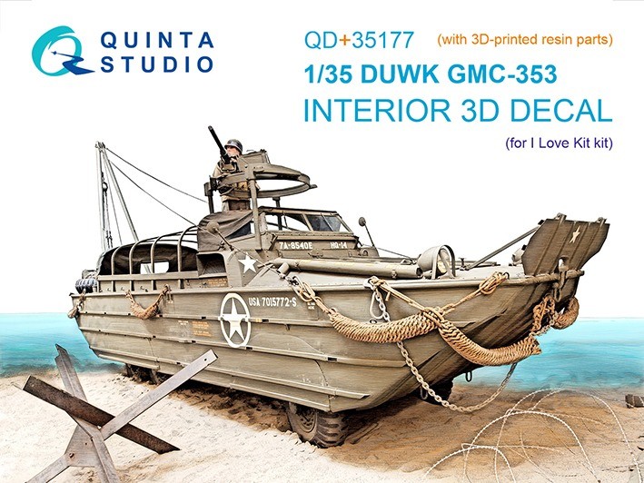 Quinta studio QD+35177 GMC DUKW-353 (I Love Kit) (с 3D-печатными деталями) 1/35