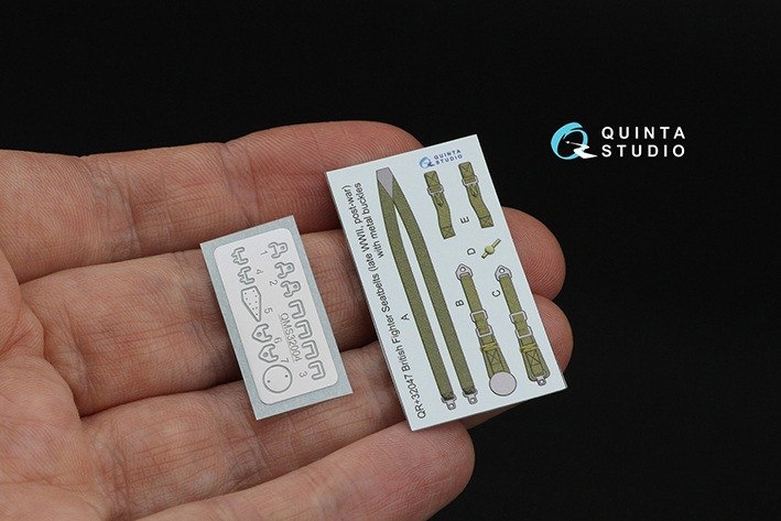 Quinta Studio QR+32047 Комплект ремней для истребителя Великобритании, конец/после ВМВ (с металлическими пряжками) 1/32