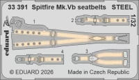 Eduard 33391 Spitfire Mk.Vb seatbelts STEEL (KOTARE) 1/32