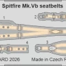 Eduard 33391 Spitfire Mk.Vb seatbelts STEEL (KOTARE) 1/32