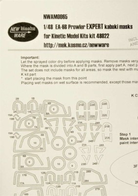 New Ware NWA-M0065 1/48 Mask EA-6B Prowler EXPERT (KIN)