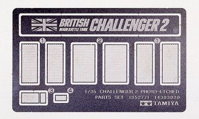 Tamiya 35277 Набор металлич.решеток для англ.танка Challenger 2 1/35