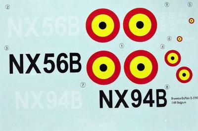 LF Model C4893 Decals Brewster Model 339B for Belgium (TAM) 1/48
