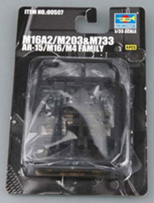 Trumpeter 00507 Американское стрелковое оружие AR-15/M16/M4 FAMILY-M16A2/M203&amp;M733 1/35