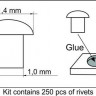 Plus model 464 1/35 Rivets 1,4 mm (250 pcs.)