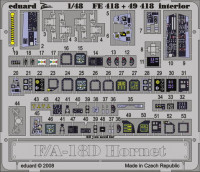 Eduard FE418 F/A-18D interior S.A. (HOB) 1/48 фототравление Zoom Цветное