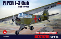 Sabre Kits SBK48001 Piper J-3 Cub in US Service (3x camo) 1/48