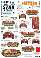Star Decals 35-C1415 Hetzer - Jagdpanzer 38(t).The Prague Uprising 1945 # 2. The Prague Uprising was an attempt by the Czech resistance movement to liberate the city from the Germans in May 1945 1/35