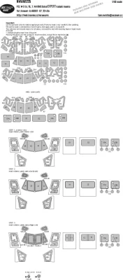 New Ware NWA-M1225 Mask PZL W-3 (A,RL,T,WARM) Sokol EXPERT 1/48