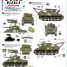 Star Decals 72-A1170 US 6th Armored Division # 4. Special Tanks. M4 with T34 Rocket Launcher and M32B1 TRV 1/72
