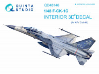 Quinta studio QD48146 F-CK-1С (для модели AFV club) 3D Декаль интерьера кабины 1/48
