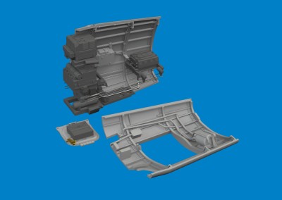 Eduard 6481133 BRASSIN P-40N radio compartment PRINT (EDU) 1/48