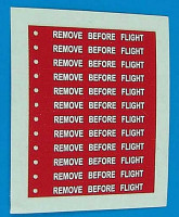 Aerobonus 320002 Remove before flight flags - white lettering