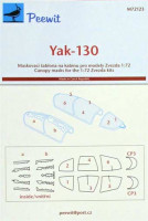 Peewit PW-M72123 1/72 Canopy mask Yak-130 (ZVEZDA)