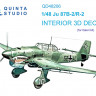 Quinta studio QD48206 Ju 87B-2/R-2 (Italeri) 3D Декаль интерьера кабины 1/48