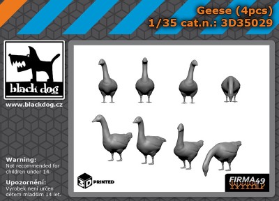 Black Dog 3D35029 Geese (4pcs) 1/35