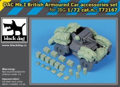 Black Dog T72167 DAC Mk.I British Armoured Car accessories set (designed to be used with IBG Models kits) 1/72