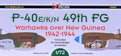 DK Decals 72055 P-40E/K/N 49th FG 1942-44 (18x camo) 1/72