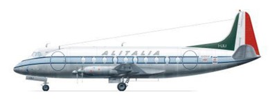 F-rsin Plastic FRP4052 Vickers Viscount 700 - Alitalia (laser decals + silk-screened extras) 1/144