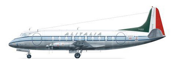 F-rsin Plastic FRP4052 Vickers Viscount 700 - Alitalia (laser decals + silk-screened extras) 1/144