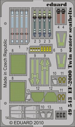 Eduard 49543 EF-2000 Two-seater seatbelts