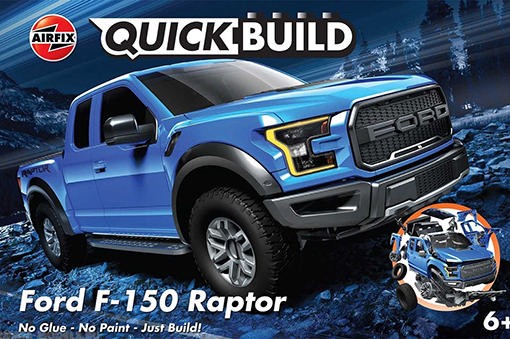 Airfix J6037 Ford F150 Raptor QUICK BUILD Blue NEW TOOL