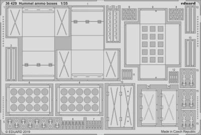 Eduard 36429 SET Hummel ammo boxes (TAM) 1/35
