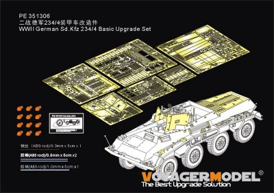 Voyager Model PE351306 WWII German Sd.Kfz 234/4 (DRAGON 6221) ) 1/35