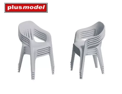 Plusmodel DP3085 Stacked plastic chairs (2 pcs.) 1/35