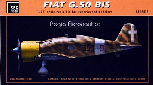 SBS model M7019 Fiat G.50 Bis Regia Aeronautica (resin kit) 1/72