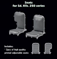 SBS Model 3D026 Seats for Sd.Kfz.250 series (2 pcs.) 1/35
