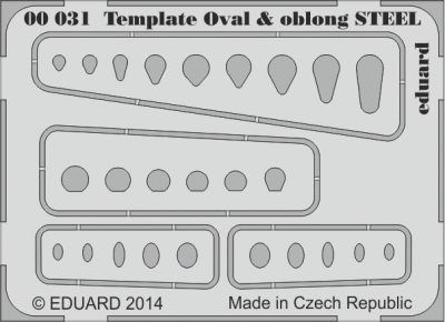 Eduard 00031 Template ovals &amp; oblong STEEL