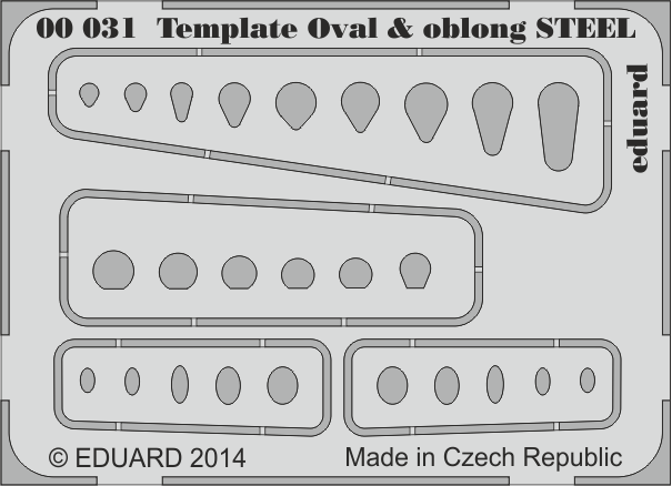 Eduard 00031 Template ovals & oblong STEEL