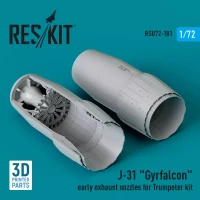 Reskit U72181 J-31 'Gyrfalcon' early exhaust nozzles (TRUM) 1/72