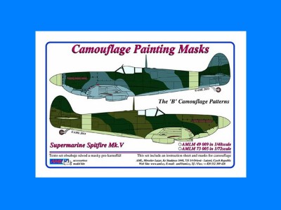 AML AMLM49009 Mask Supermarine Spitfire Mk.V Camouflage 'B' 1/48