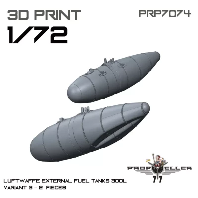 77 Propeller 77PRP-7074 Luftwaffe ext.fuel tanks 300 l - type 3 (2x) 1/72