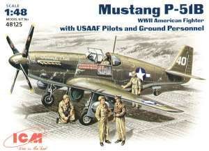 ICM 48125 Р-51 В с пилотами и техниками ВВС США 1/48