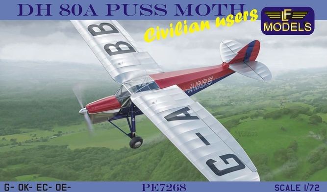 Lf Model P7268 DH 80A Puss Moth Civilian users (4x camo) 1/72