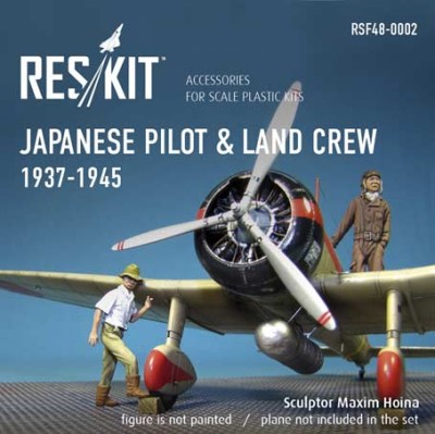 Reskit F48002 Japanese Pilot &amp; Land Crew 1937-45 (2 fig.) 1/48