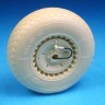 Barracuda Studios BCR32066 Messerschmitt Me-262 Main, Ribbed Hub Nosewheels. (designed to be used with Revell nd Trumpeter kits) 1/32