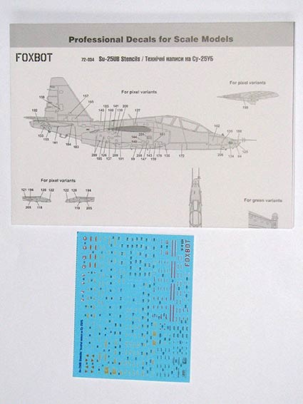 Foxbot Decals FBOT72034 Stencils for Sukhoi Su-25UB 1/72